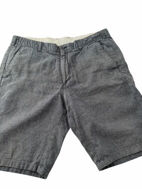 Henry Cotton's Blue Textured Flat-Front Men's Shorts Casual Summer Coastal